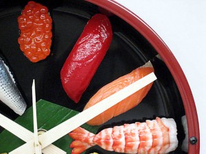 sushi wall clock