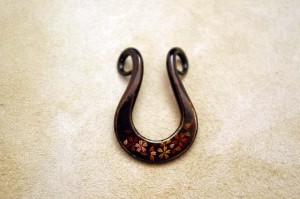 Japanese Iron Lacquer Pendant