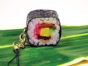 Japanese sushi roll strap charm