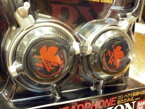 evangelion headphone earbuds nerv black