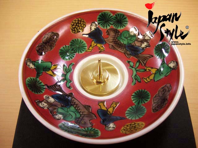 Japan kutani candle stand chinaware