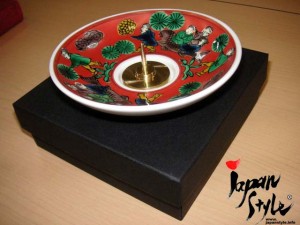 Japan kutani candle stand chinaware