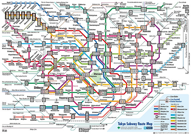Tokyo railway map