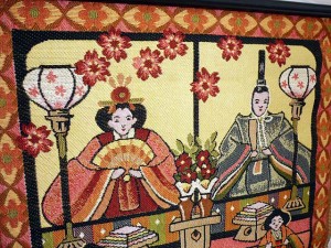 Japanese doll festival tapestry