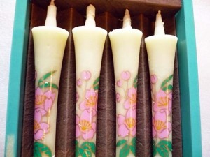 Japanese candle set sakura cherry