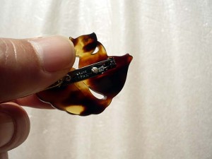 japanese tortoise shell brooch