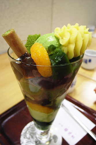 green tea parfait