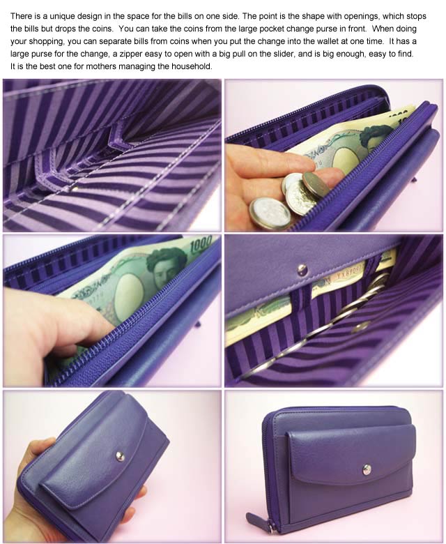 ashford purple purse wallet