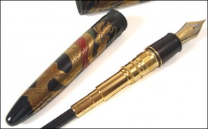 japanese makie fountain pen dragon