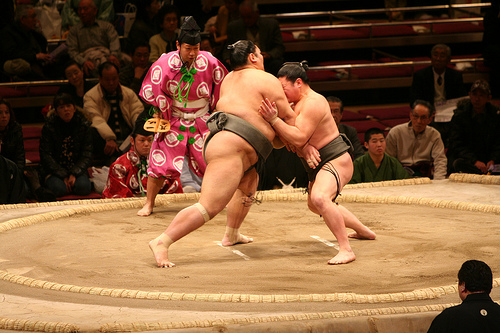 Sumo Wresting. "Mori Chan" some rights reserved. flickr