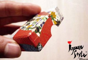 Japanese washi paper stamp box