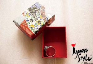 Japanese washi paper stamp box