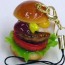 COOL! Hamburger Cell phone Strap, charm, made in JAPAN