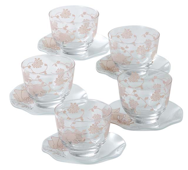Reiko Takashima Glassware Tea Cups Set Japan Style