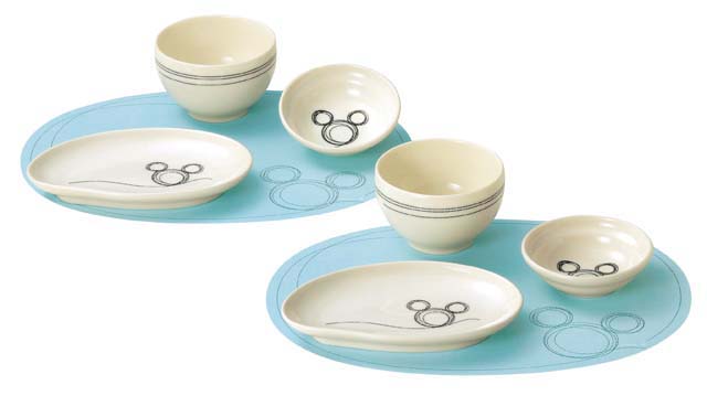 kawaii pair china mickey kids plate set disney japan style