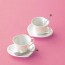 Japanese Heart Tea Cups and Saucer, chinaware