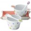 Alain Divert Pair China Sweets Cups and Dessert Tray Set