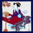 Japanese Furoshiki wall art ukiyoe women