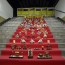 Hina-Ningyo Dolls Decorated on Stairs in a Train Station Near Sumo Hall