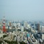 Men who Fix the Tip of Tokyo Tower Bent by Massive Earthquake