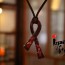 Japanese Iron Lacquer Pendant: ribbon