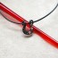 Japanese Iron Horseshoe Pendant (cherry blossoms)
