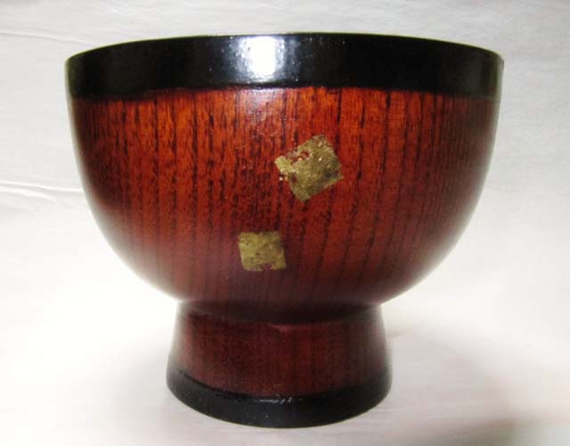 Japanese Urushi Lacquered Soup Bowl Big Wooden Japan Style