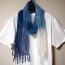 Japanese Plant Dyeing Blue Stole Women Ladies